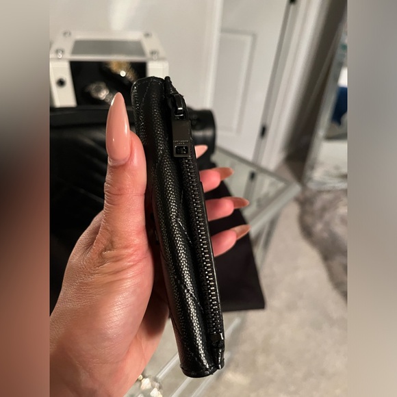 Authentic YSL Grain de Poudre Tech Cardholder - Picture 6 of 11